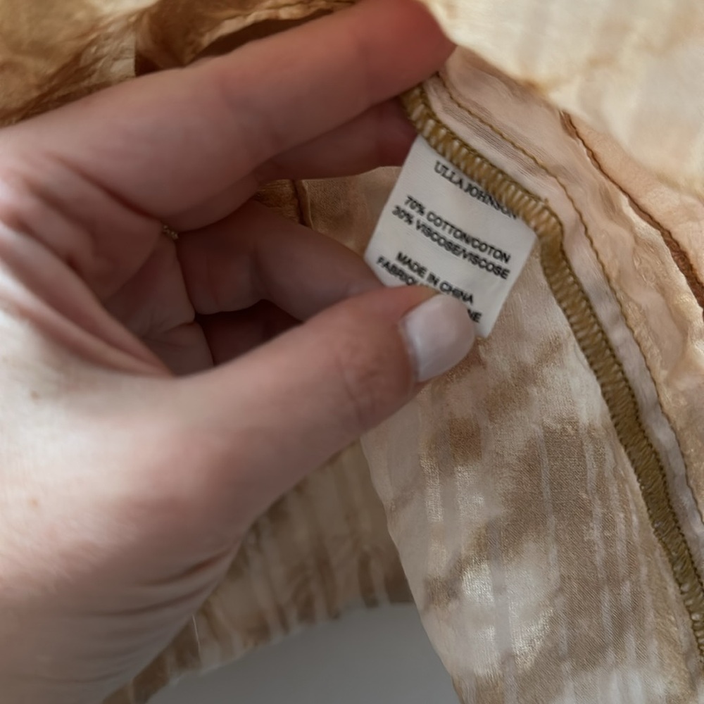 Ulla Johnson Gold and Cream Blouse - Picture 5 of 5